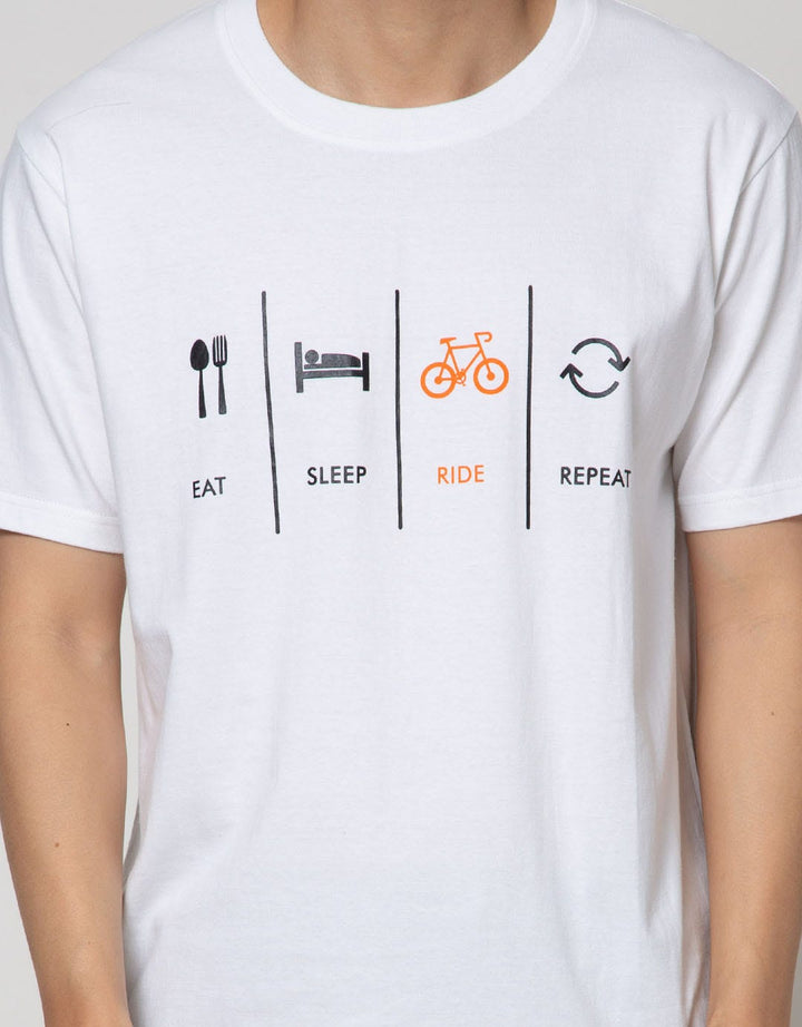 T Zone Short Sleeve T-Shirt Big Size Print Ride