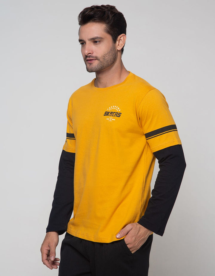 T Zone Long Sleeve T-Shirt Print Theme Rider 2 Layer
