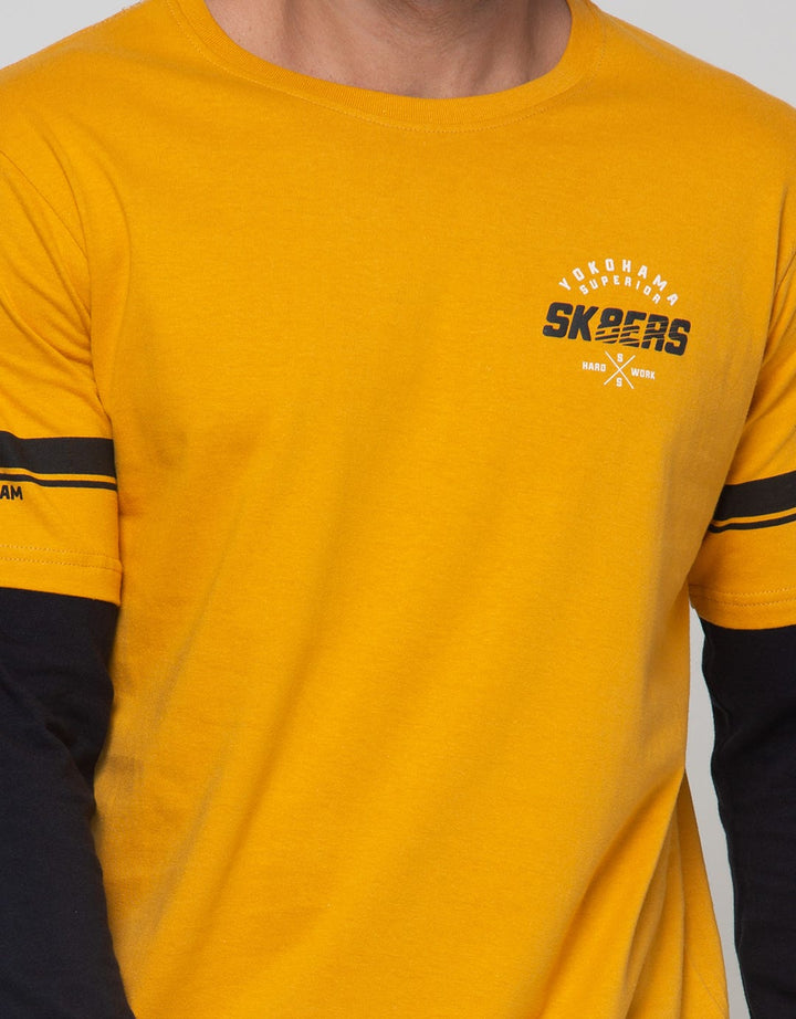 T Zone Long Sleeve T-Shirt Print Theme Rider 2 Layer