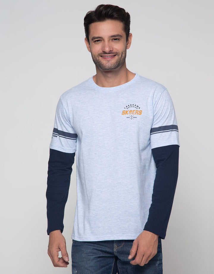T Zone Long Sleeve T-Shirt Print Theme Rider 2 Layer