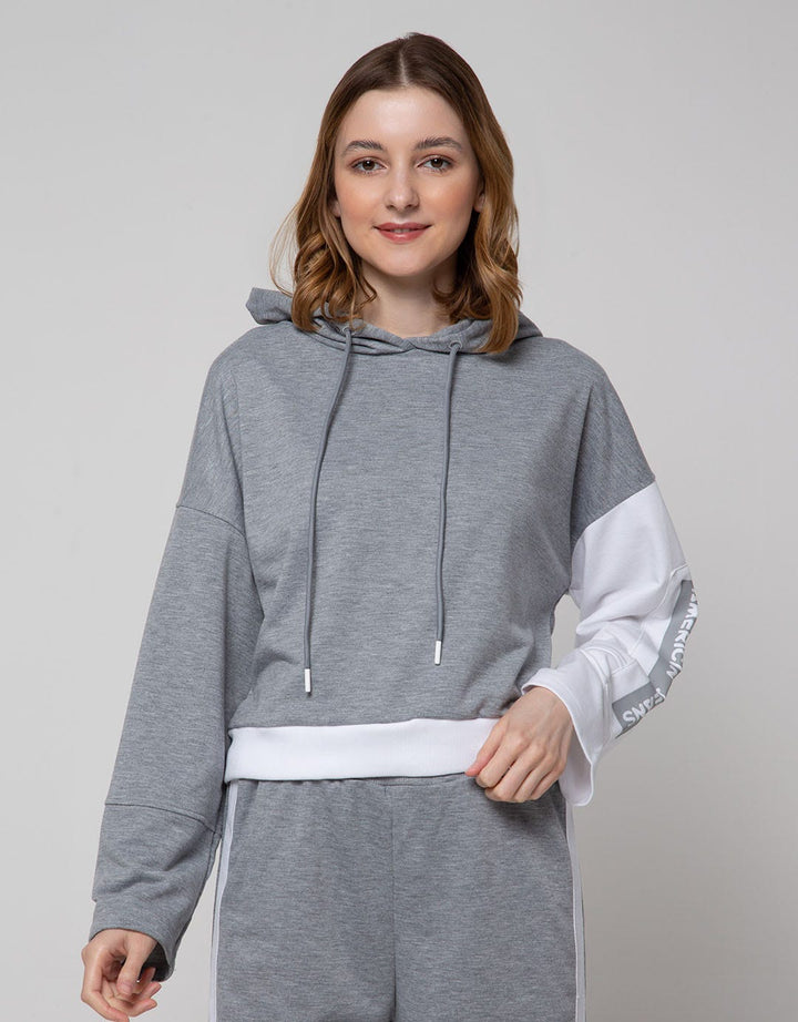 American Jeans Sweatshirt Half Arm Cut And Sewn