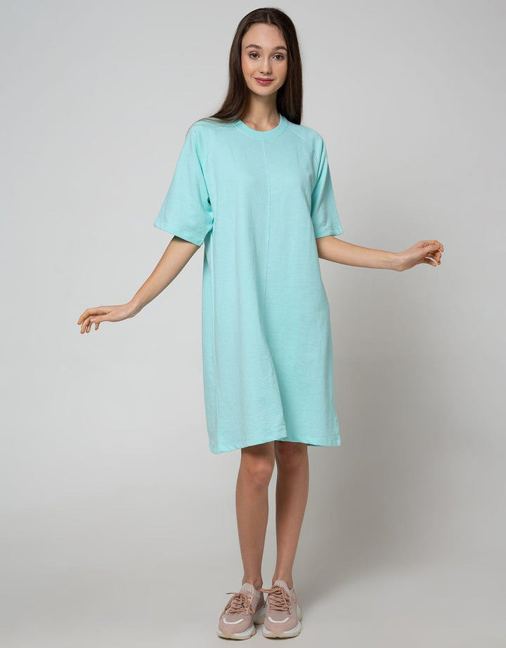 American Jeans Short Sleeve Midi Dress J17 Cut N Sewn