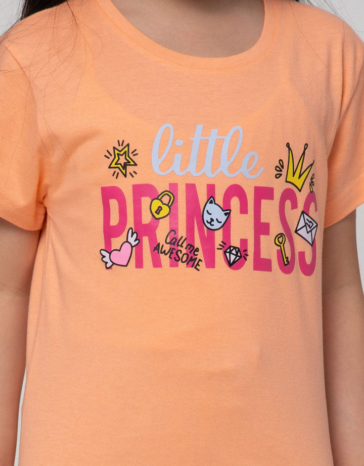 Little M Short Sleeve T-Shirt Foil Little Princess