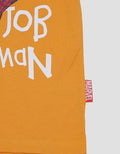 Marvel Spiderman Jump Text Kaos Lengan Pendek Anak Laki-laki