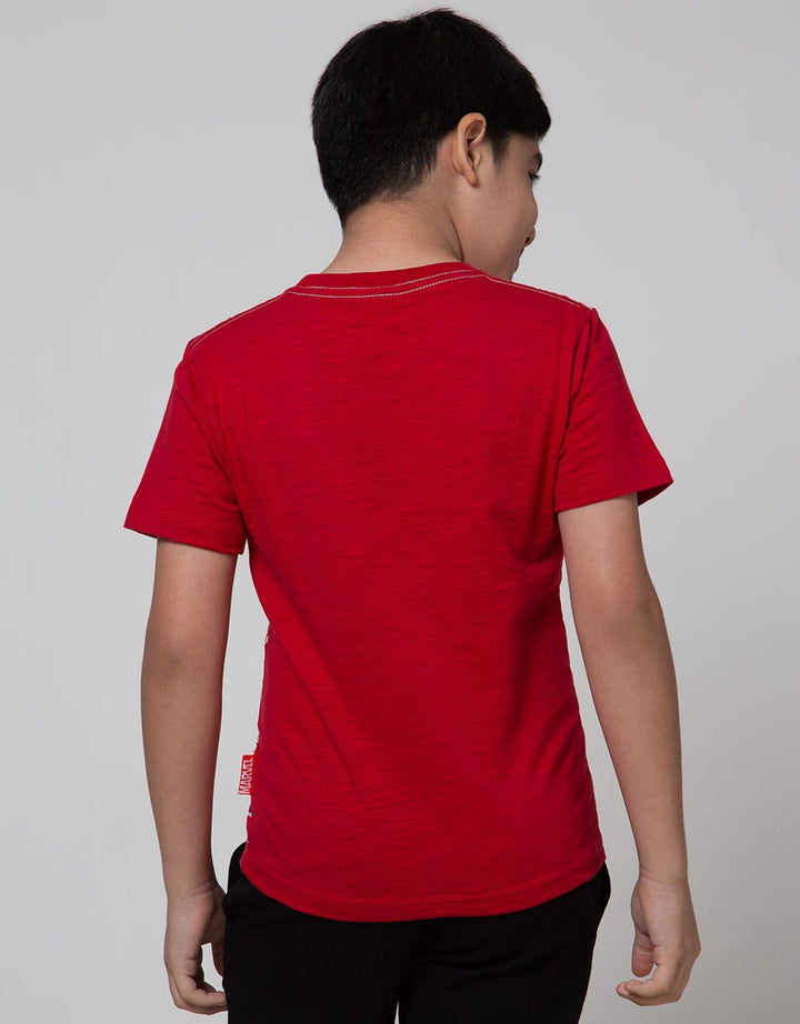 Marvel Spiderman Face Jaring Slub T-Shirt