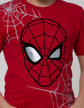 Marvel Spiderman Face Jaring Slub T-Shirt