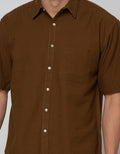 Scotch Kemeja Pendek Linen Polos