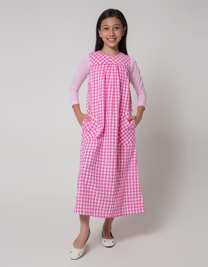 Cardinal Kids Girl Ragar3 Plaid Muslim Dress