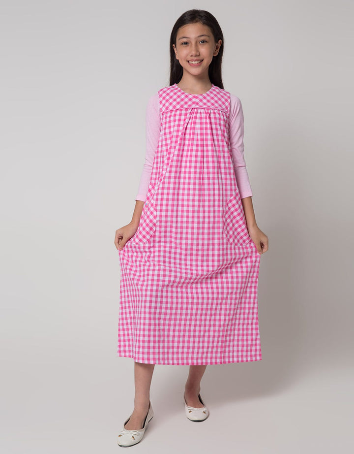 Cardinal Kids Girl Ragar3 Plaid Muslim Dress
