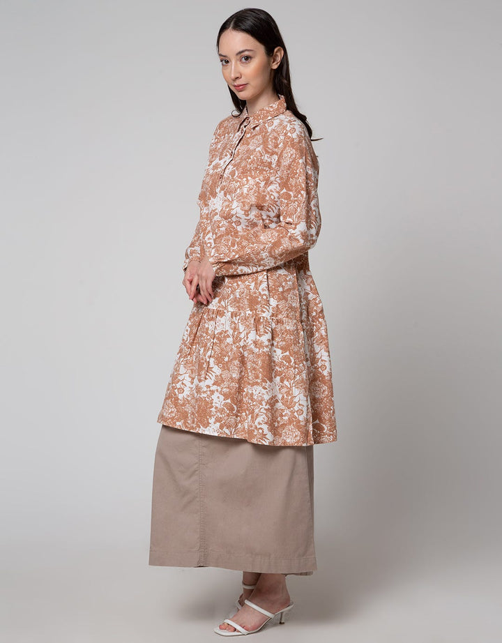 Triset Ladies Full Motif Midi Dress