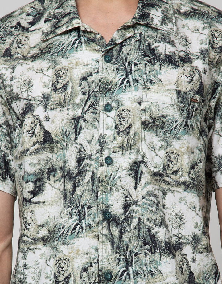 Watchout Casual Fully Leaf Men's Shirt