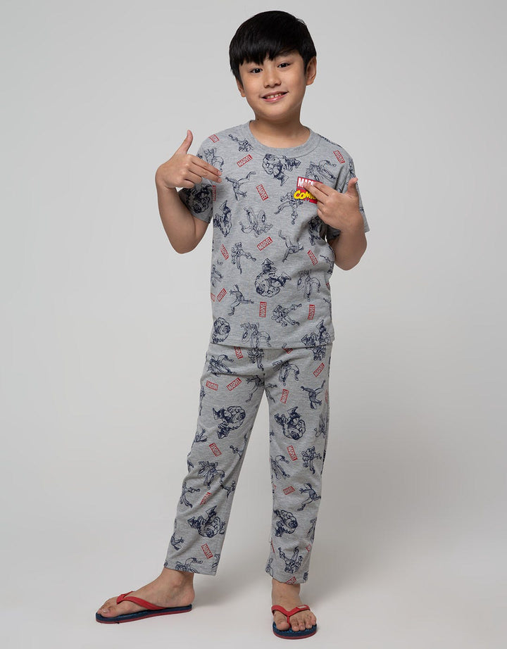 Marvel Set Short Sleeve Long Pants Print Marvel Comics 