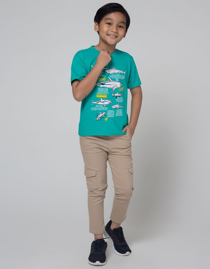 Little M Short Sleeve Shark T-Shirt