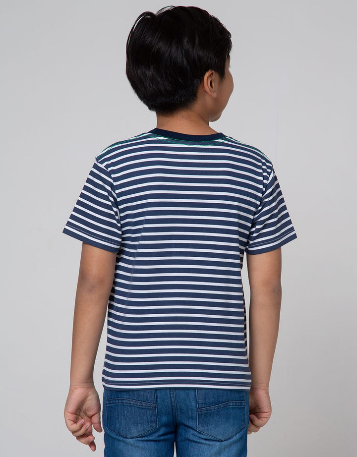 Little M Stripe Dino Boys T-Shirt