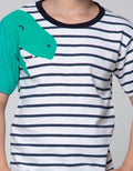 Little M Short Sleeve T-Shirt Stripe Dino Cucuk