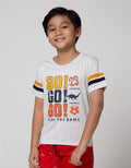 Little M Short Sleeve T-Shirt Bus Hand Peek Neck