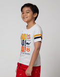 Little M Short Sleeve T-Shirt Bus Hand Peek Neck