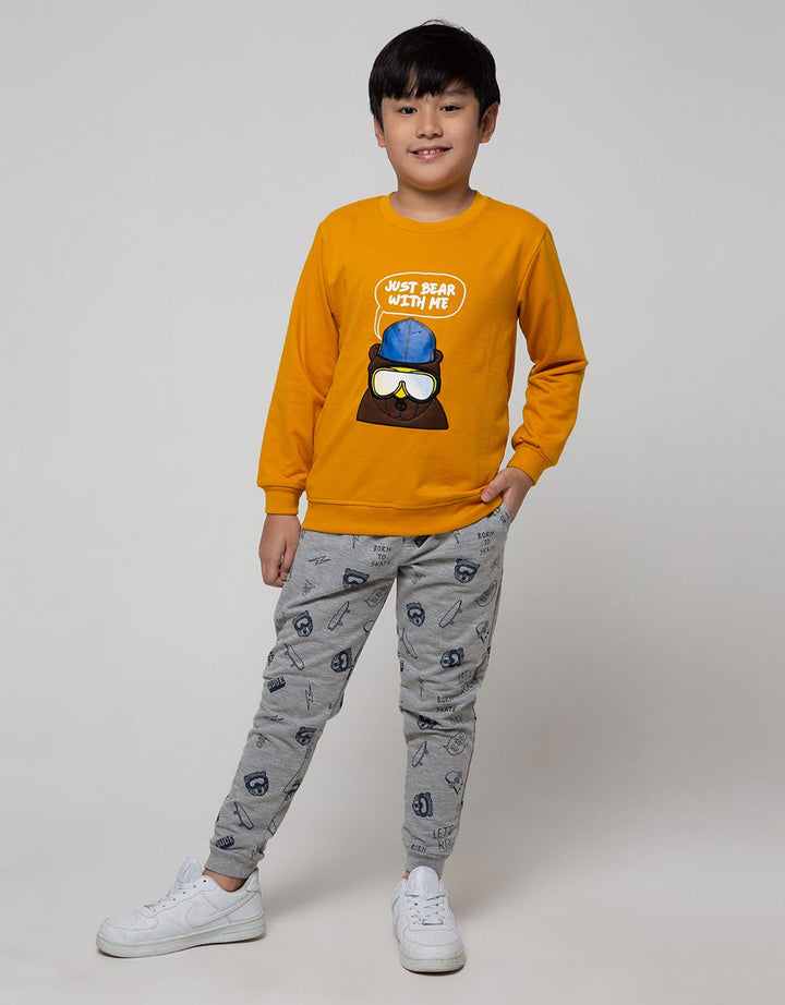 Aero Set Sweatshirt Knitting Non Hoody Bear