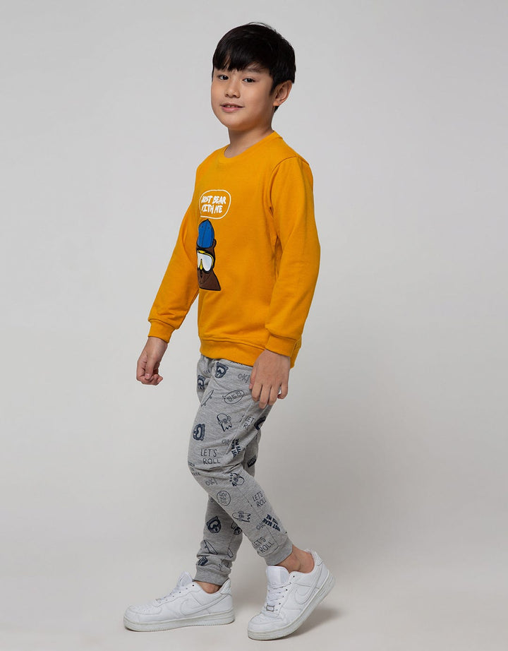 Aero Set Sweatshirt Knitting Non Hoody Bear