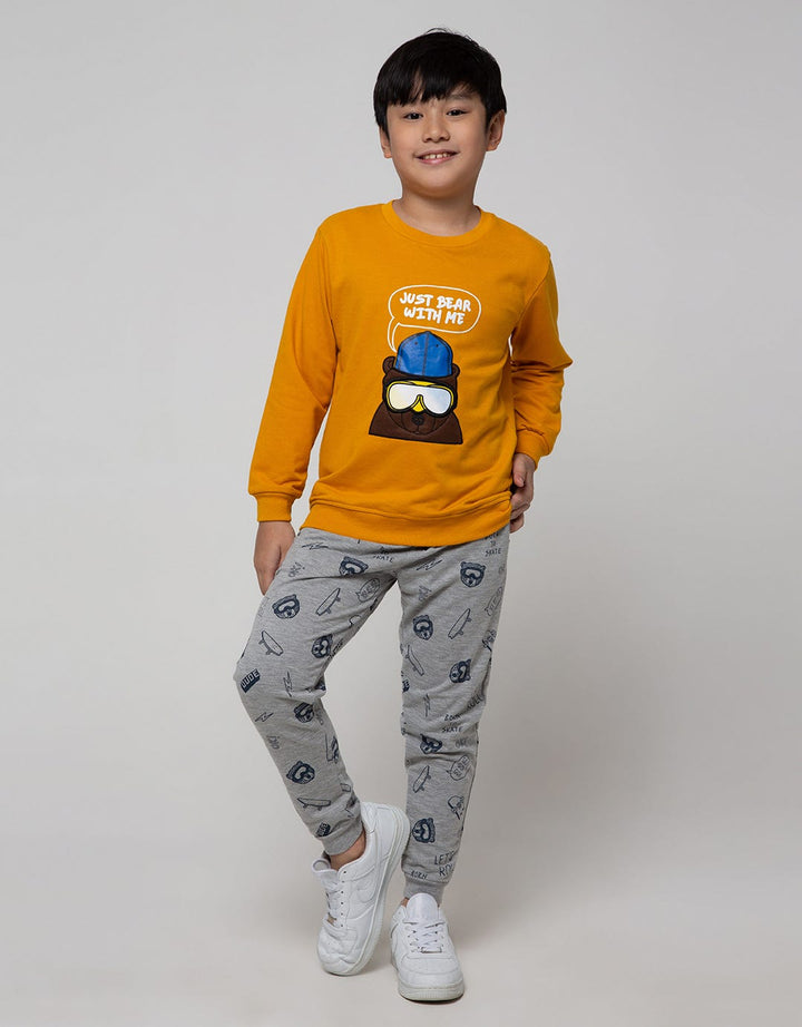 Aero Set Sweatshirt Knitting Non Hoody Bear