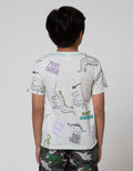 Little M Short Sleeve T-Shirt Dino Graffiti