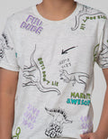 Little M Short Sleeve T-Shirt Dino Graffiti
