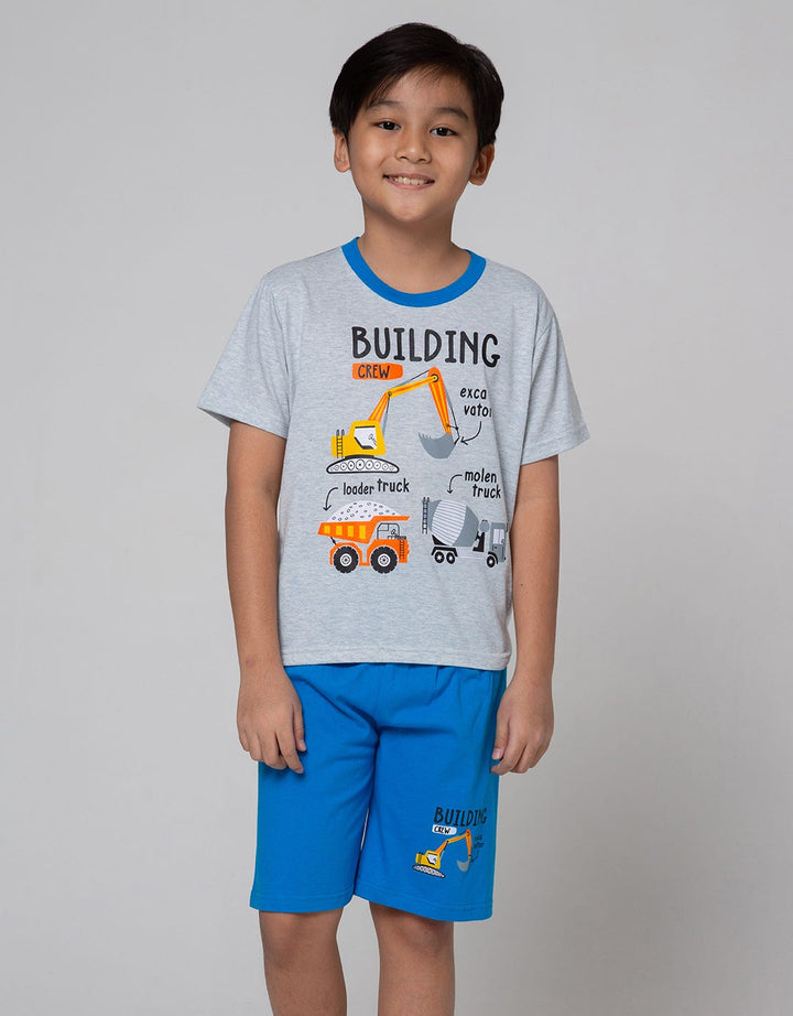 Little M Top Bottom Building T-Shirt Set