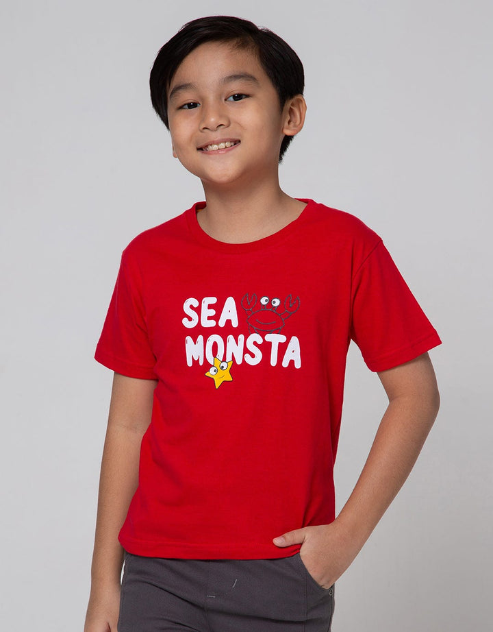 Little M Short Sleeve T-Shirt Multipack 2 Pack Sea Monster