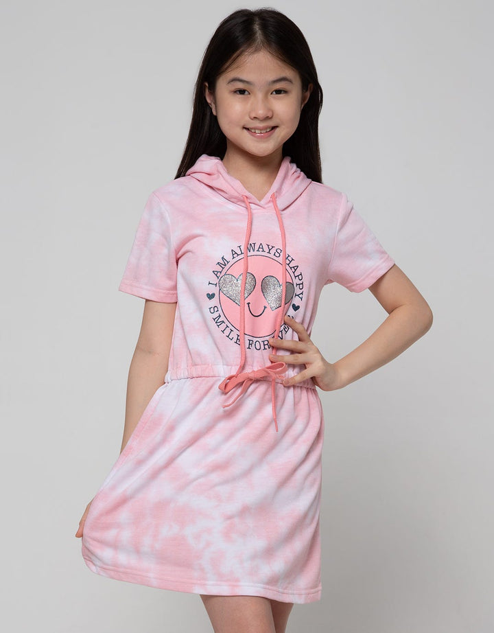 Aero Lengan Pendek Dress Smily Tie Dye