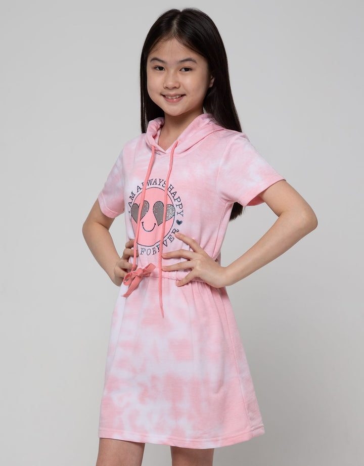 Aero Lengan Pendek Dress Smily Tie Dye