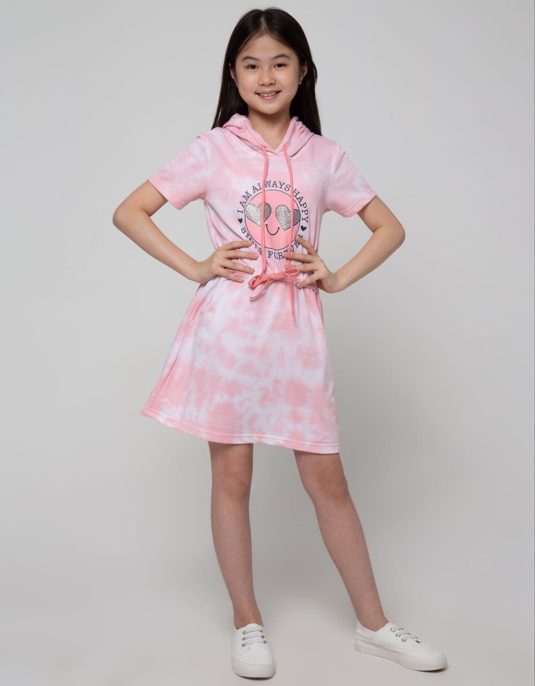 Aero Lengan Pendek Dress Smily Tie Dye