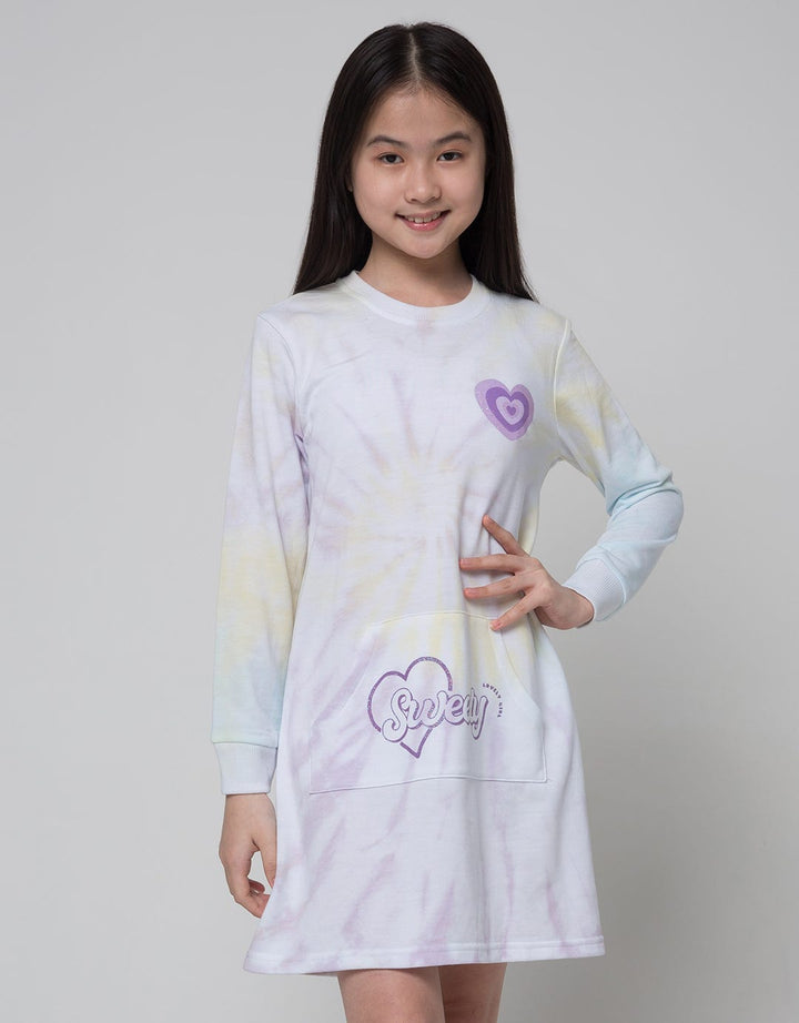 Aero Long Sleeve Dress Love Tie Dye