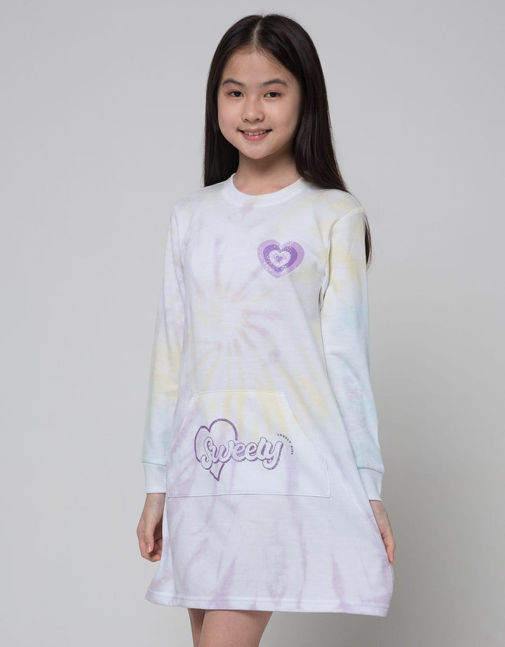 Aero Long Sleeve Dress Love Tie Dye