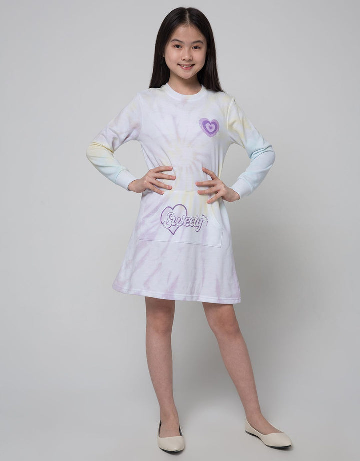 Aero Long Sleeve Dress Love Tie Dye