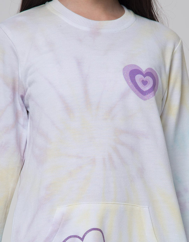 Aero Long Sleeve Dress Love Tie Dye