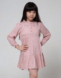 Aero Long Sleeve Rubber Ruffle Dress