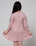 Aero Long Sleeve Rubber Ruffle Dress