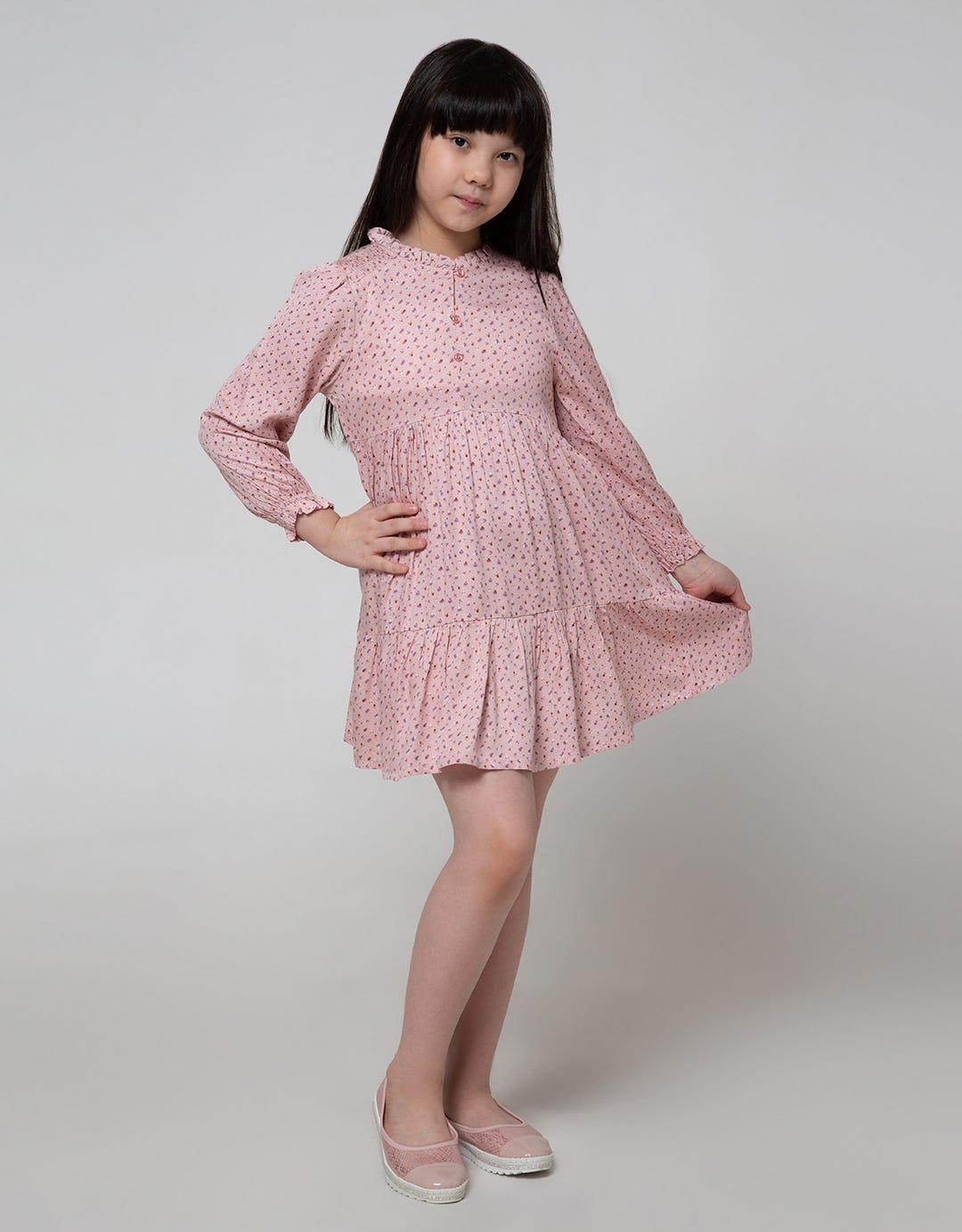Aero Long Sleeve Dress Ruffle Karet