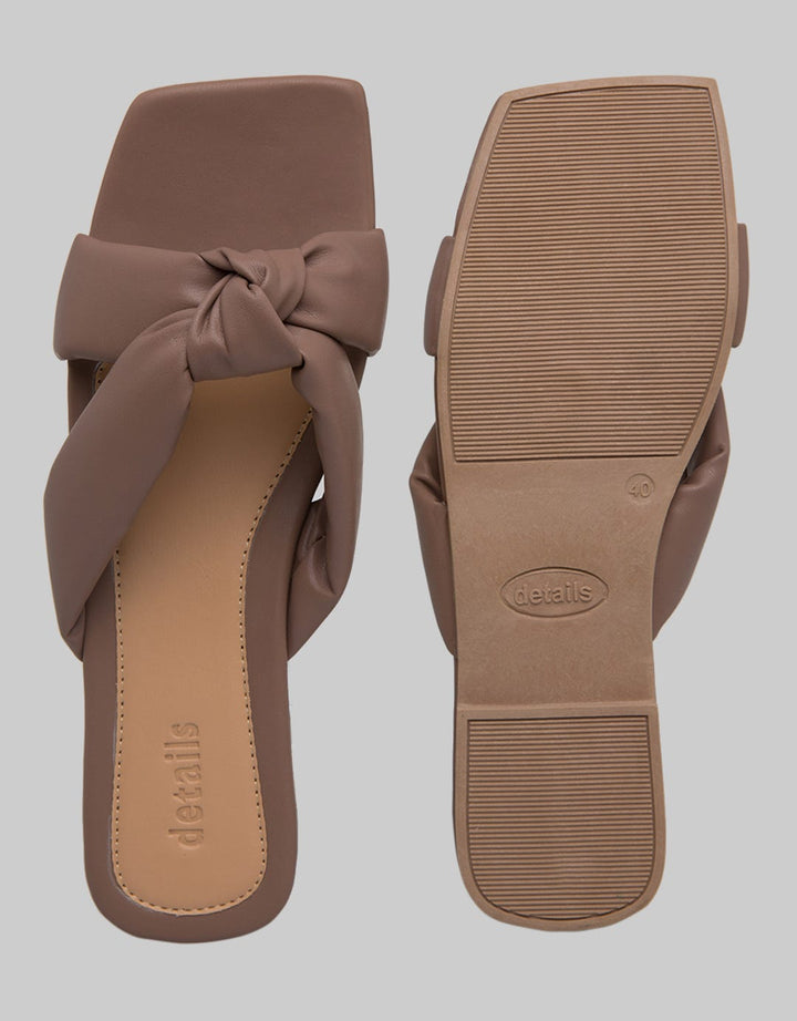 Details Slipper Sandals Tied Strap