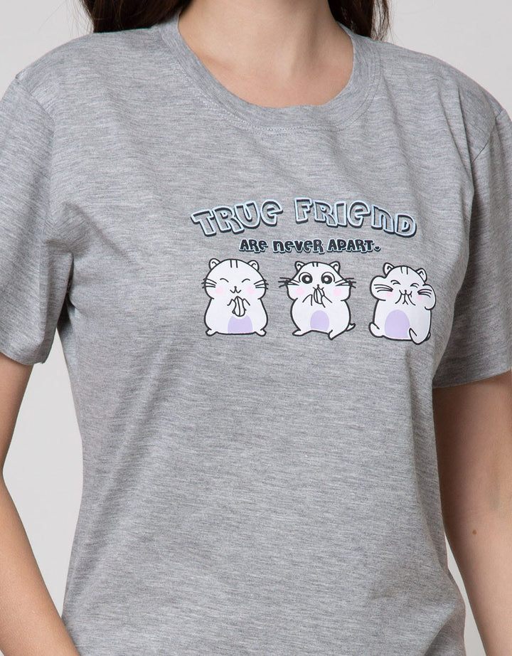 Nevada Short Sleeve True Friends Hamster Print T-Shirt