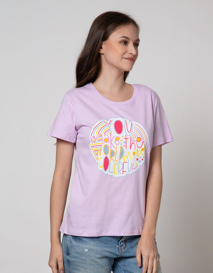 Nevada Short Sleeve T-Shirt Print You Make The World More Colorful