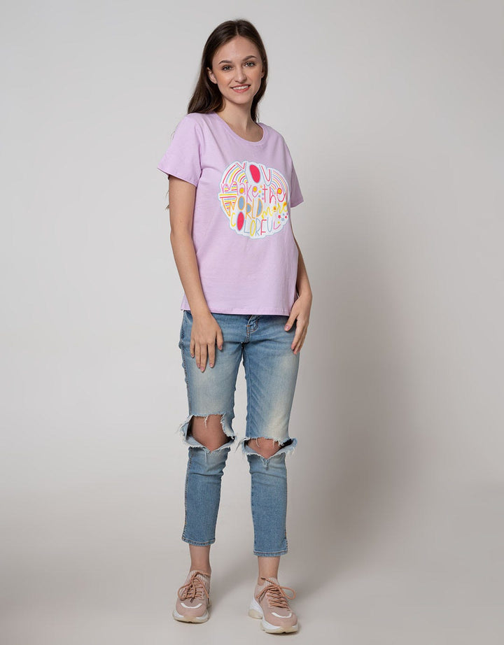 Nevada Short Sleeve T-Shirt Print You Make The World More Colorful
