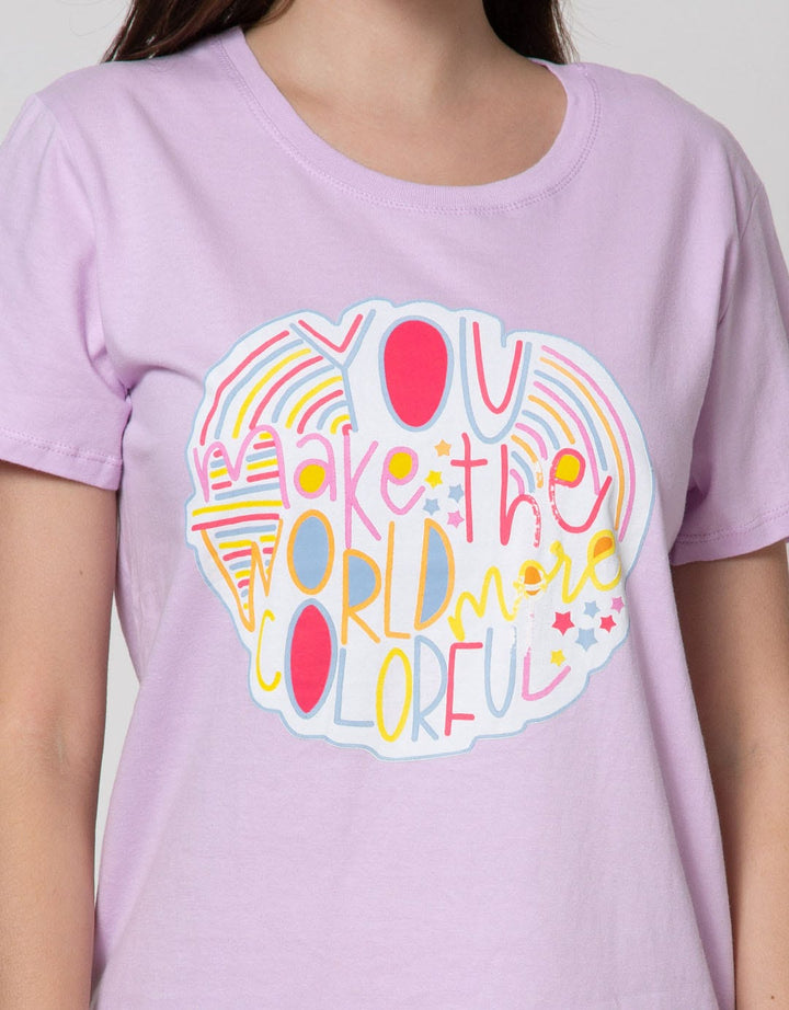 Nevada Short Sleeve T-Shirt Print You Make The World More Colorful