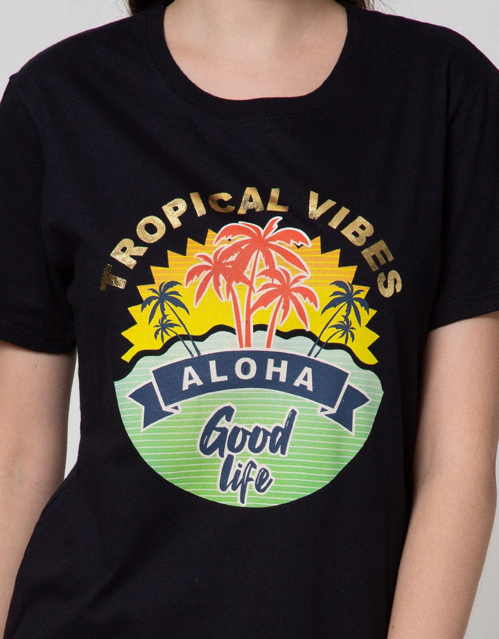 Nevada Short Sleeve Aloha Print T-Shirt