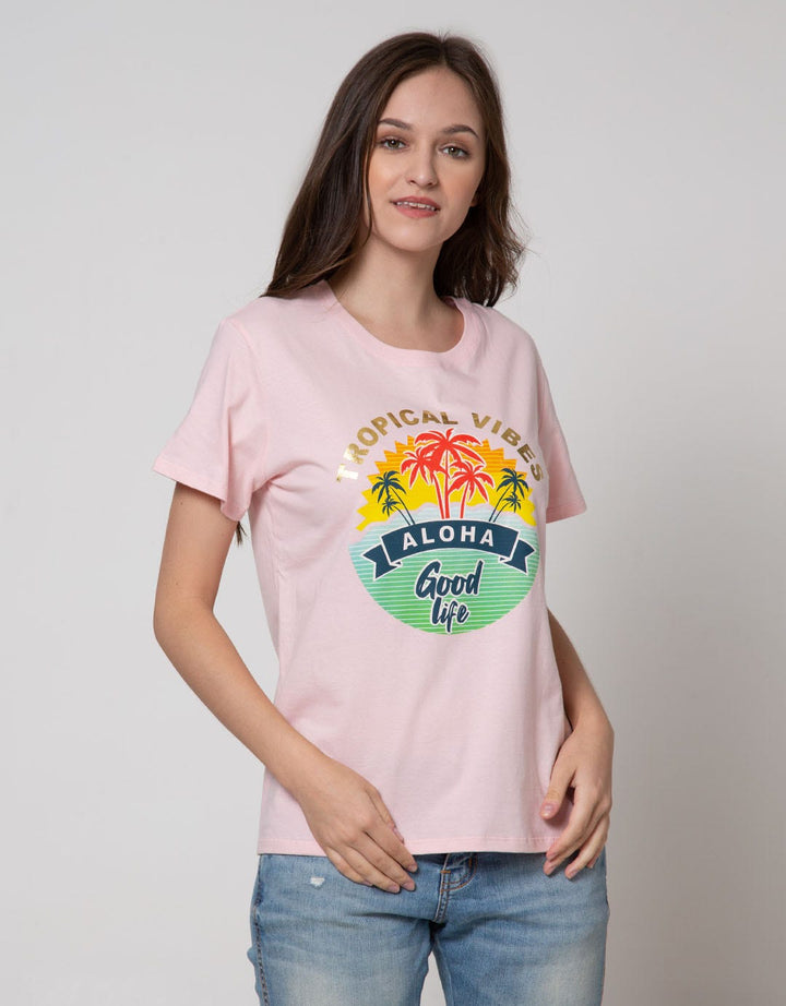 Nevada Short Sleeve Aloha Print T-Shirt