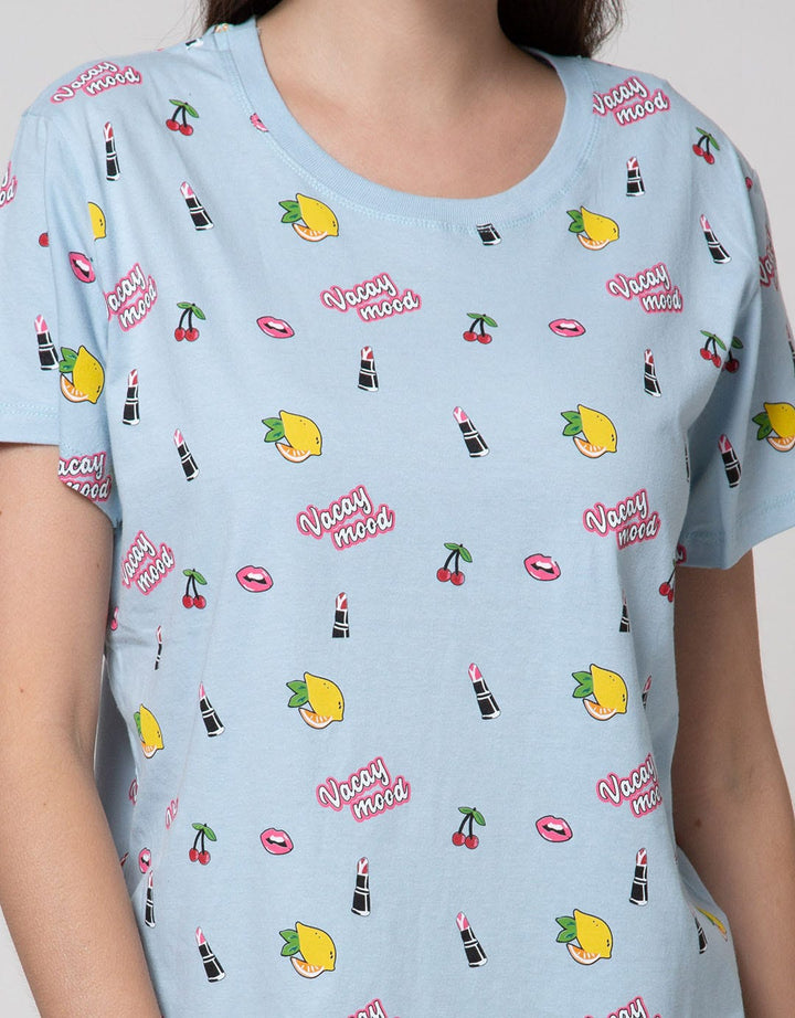 Nevada Short Sleeve T-Shirt Print Vacay Mood