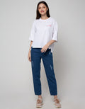 Details Long Sleeve Blouse 78 Sleeves Knit Front And Back Print