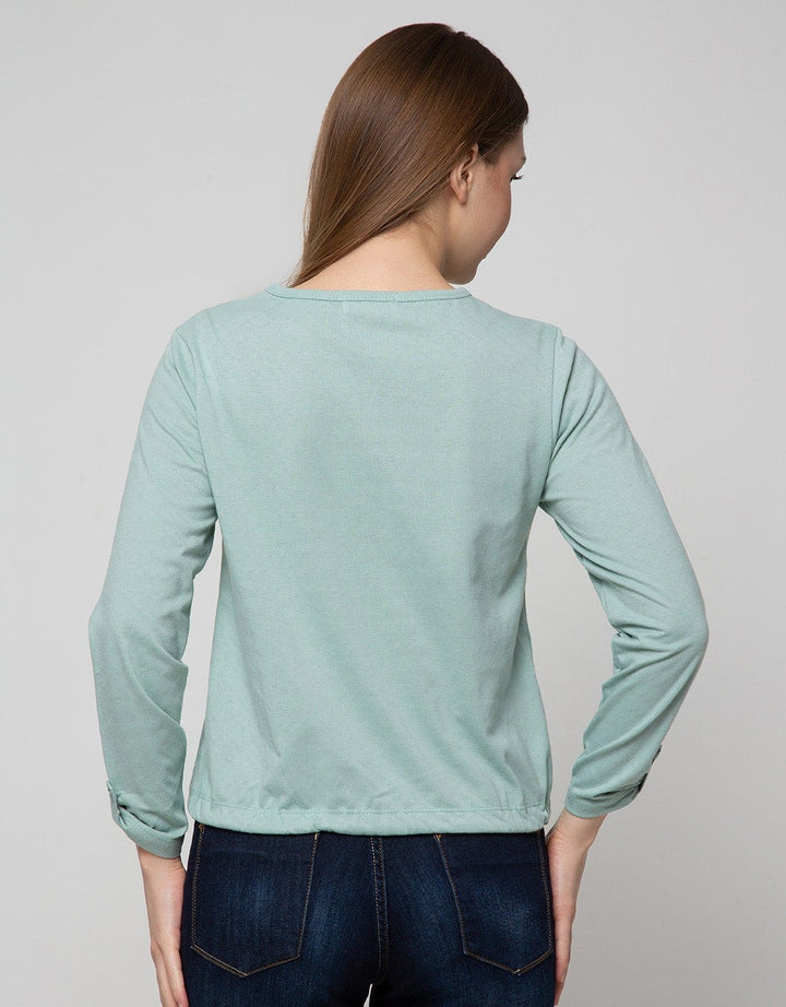 Connexion T-Shirt Long Sleeve Drawstring Textured