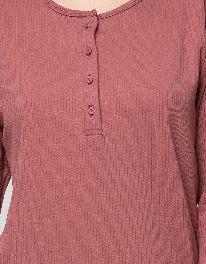 Connexion Long Sleeve T-Shirt Knit Vertical Poly