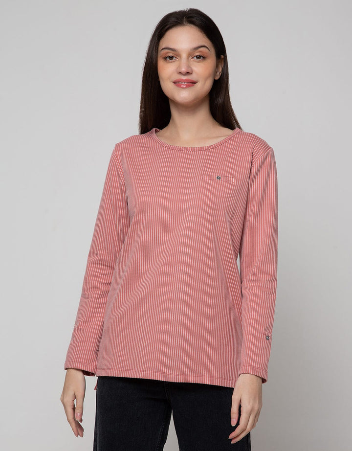 Connexion Long Sleeve T-Shirt Stripe Vertical Spandex